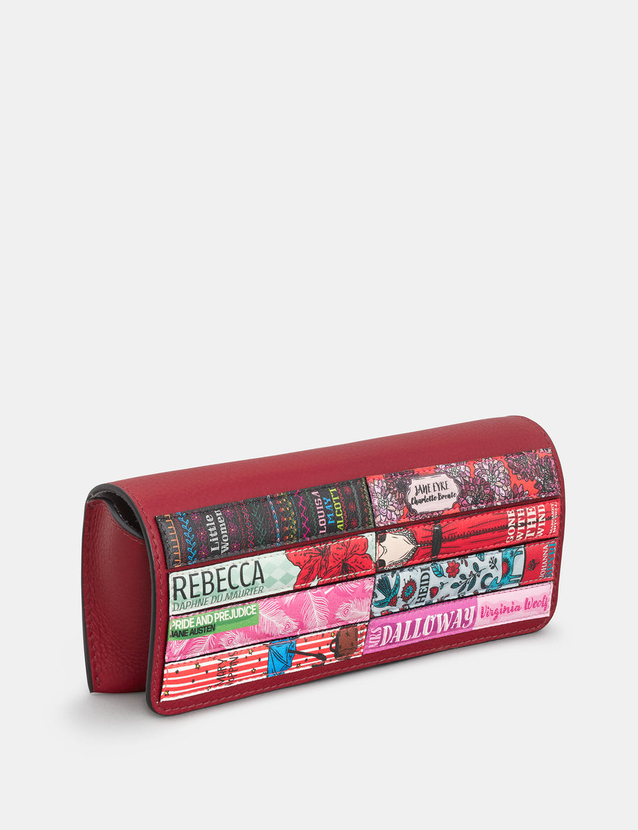 Cherry Red Bookworm Leather Oxford Purse