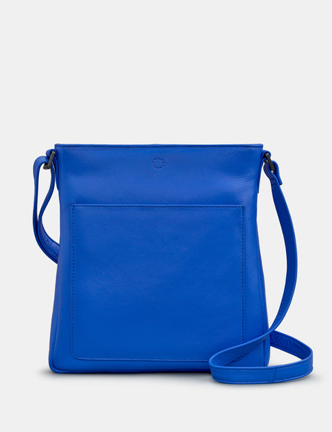 Blue leather bag discount