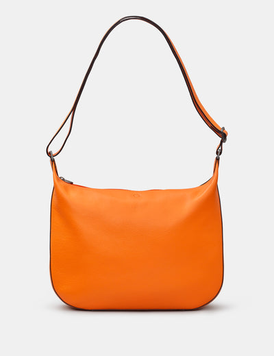 Dolton Orange Leather Hobo Bag - Yoshi