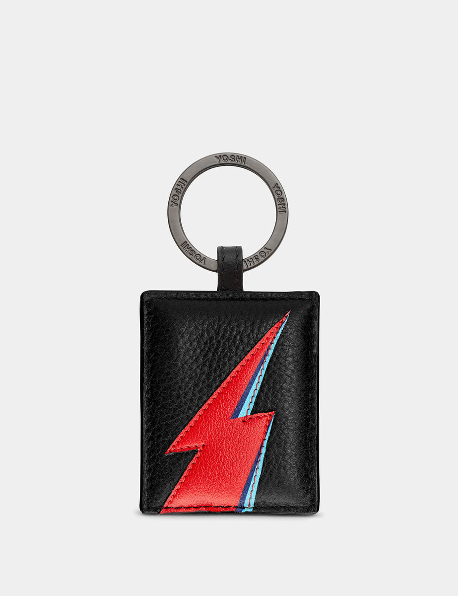 Lightning Bolt Leather Keyring By Yoshi