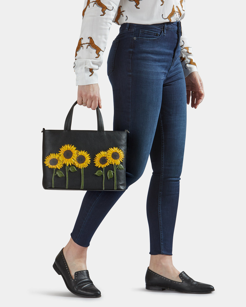 Sunflower purse with glitter cheap