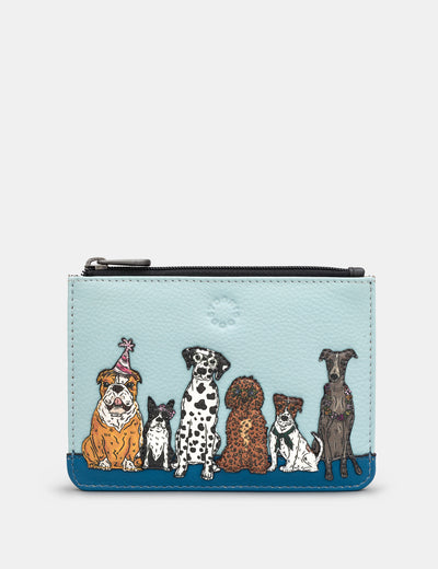 Party Dogs Leather Zip Top Purse - Yoshi