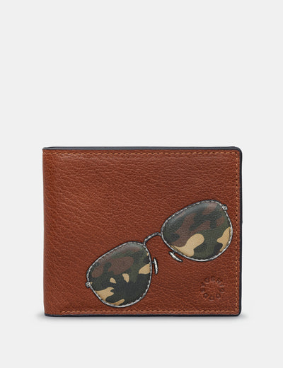 Aviators Brown Leather Wallet - Yoshi
