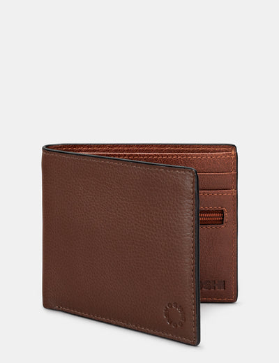 Brown And Tan Leather Wallet - Yoshi