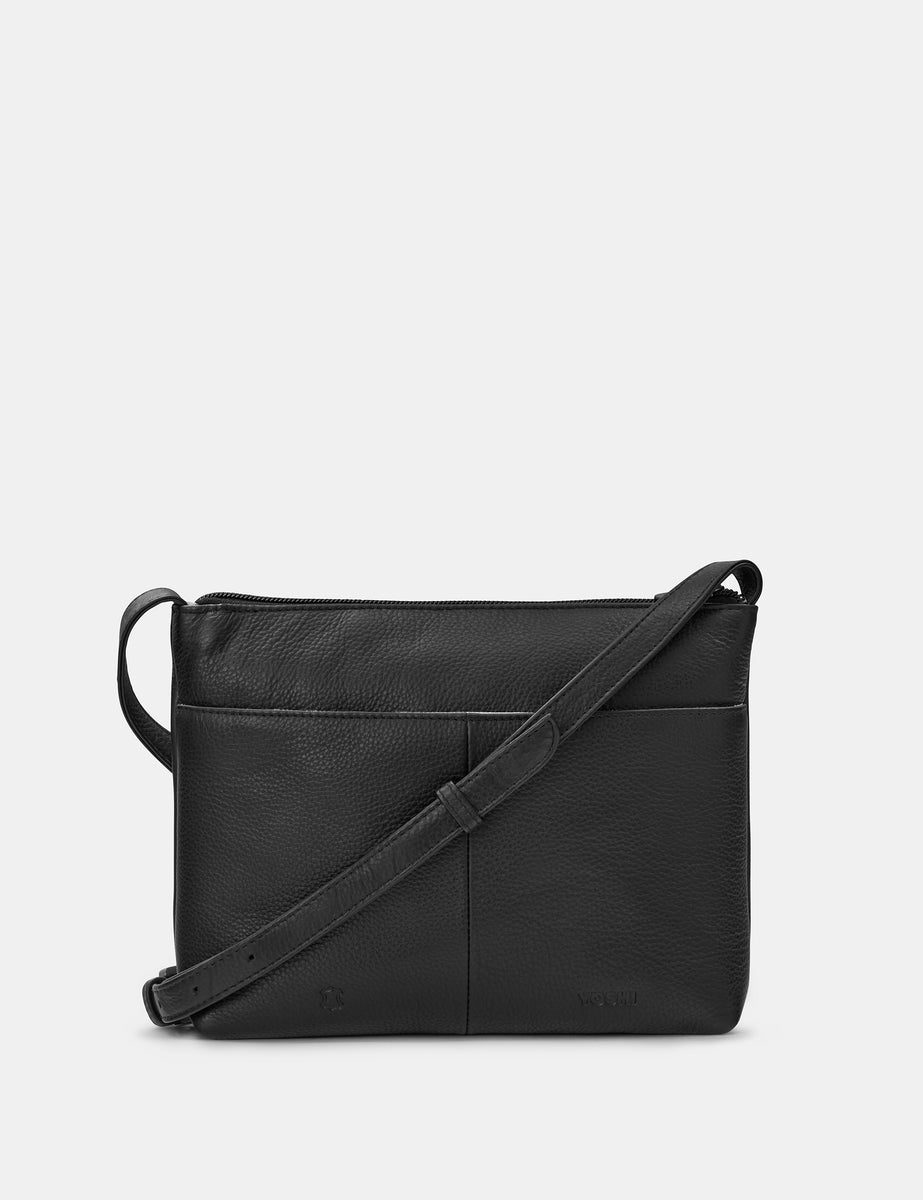 Black leather satchel purse sale