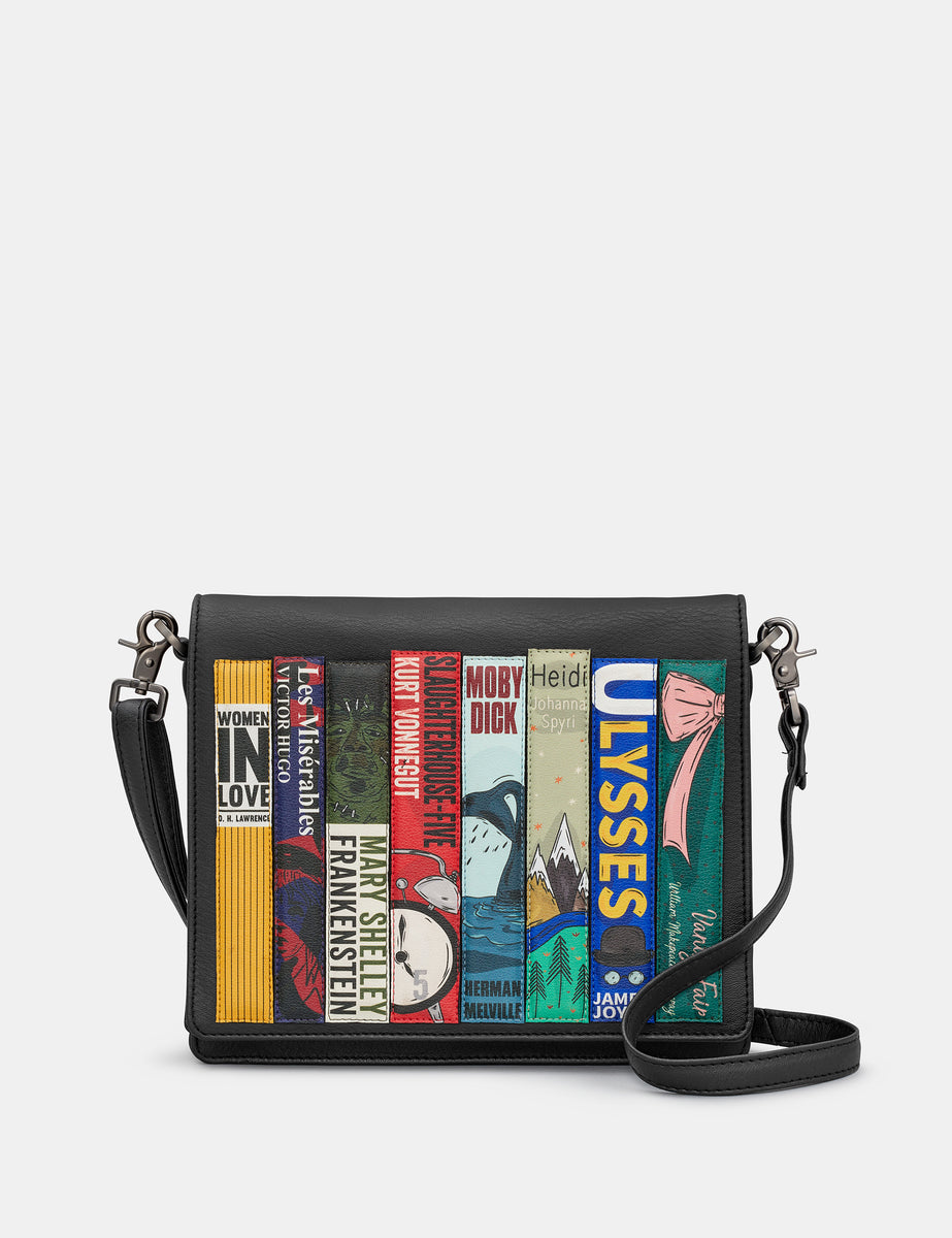 日本未入荷☆[Vegan Leather] Pound Bag/全2色/untidy Bookworm Black Vegan Leather Flap Over Cross Body Bag by Yoshi