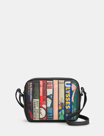 Bookworm Black Vegan Leather Camera Bag - Yoshi