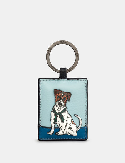Terrier Party Dogs Leather Keyring - Yoshi