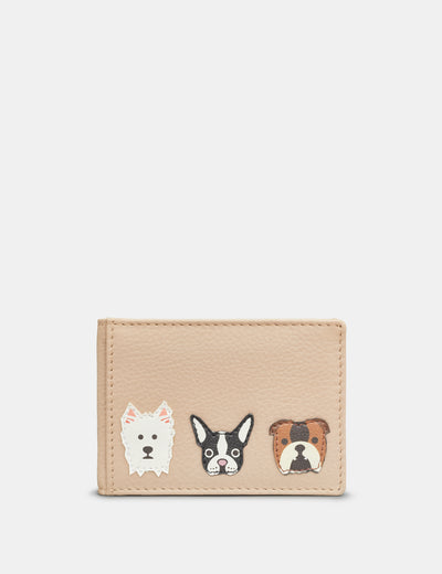 Trio of Dogs Frappe Leather Travel Pass Card Holder - Yoshi