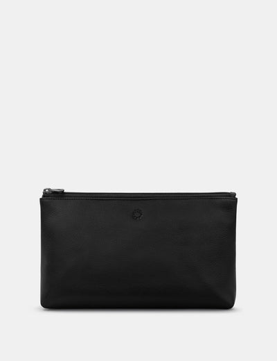 Kensington Black Leather Clutch Bag - Yoshi