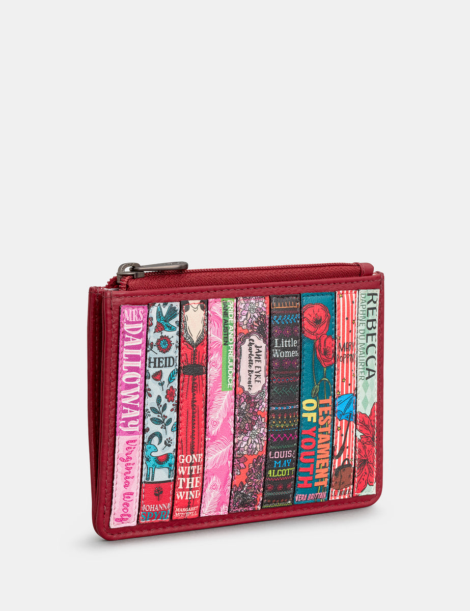 Cherry Red Bookworm Leather Oxford Purse