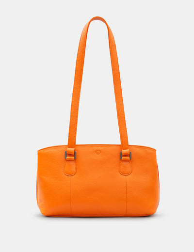Ealing Orange Leather Shoulder Bag - Yoshi