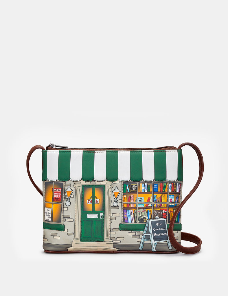 バッグ yoshie.s Sci-Fi Bookworm Black Leather Parker Cross Body Bag | Handbag By Yoshi