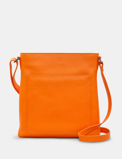 Bryant Orange Leather Cross Body Bag - Yoshi