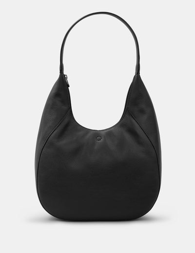 Bromley Black Leather Shoulder Bag - Yoshi