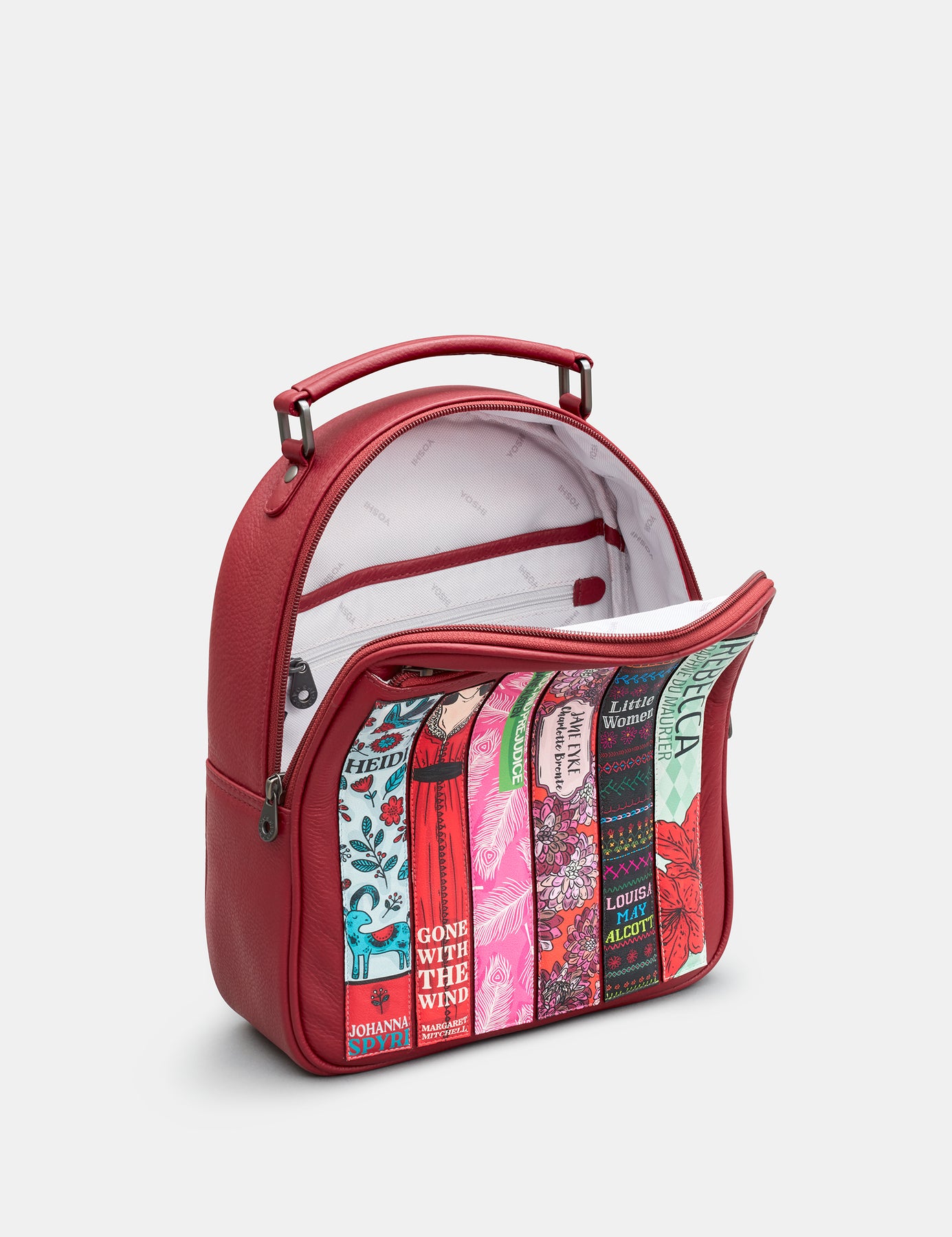 Bookworm Cherry Red Leather Backpack By Yoshi Bookworm Cherry Red Leather Backpack By Yoshi