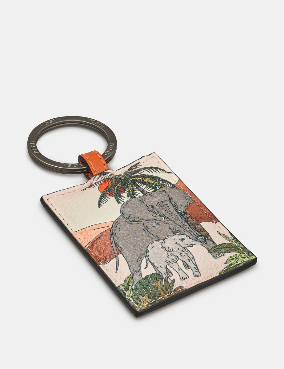 Elephant Parade Rust Leather Keyring by Yoshi