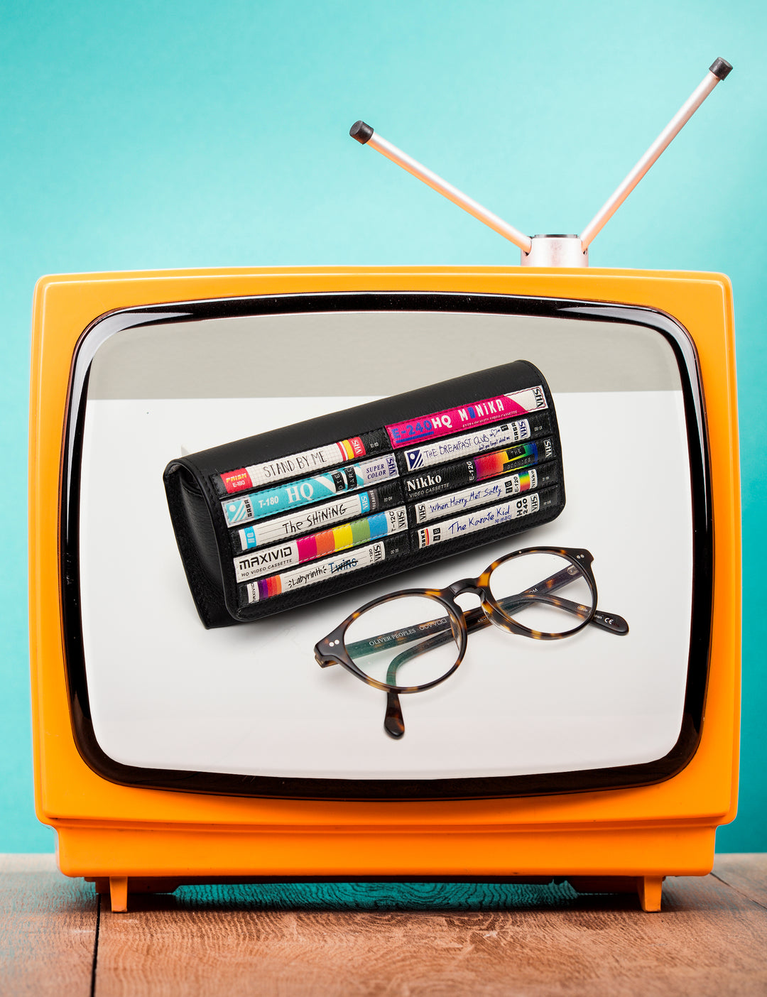 Be Kind Rewind 80's VHS Black Leather Glasses Sunglasses