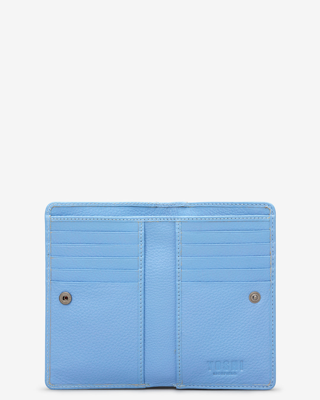 Bee Happy Blue Leather Flap Over Oxford Purse For Ladies By Yoshi