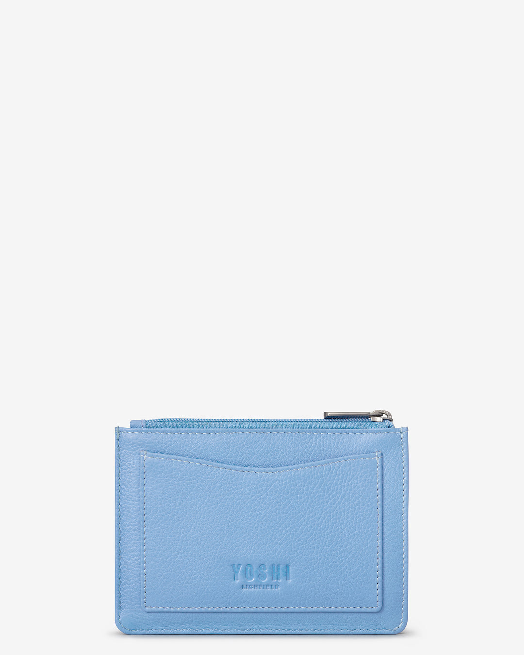 Bee Happy Blue Leather Zip Top Franklin Purse by Yoshi
