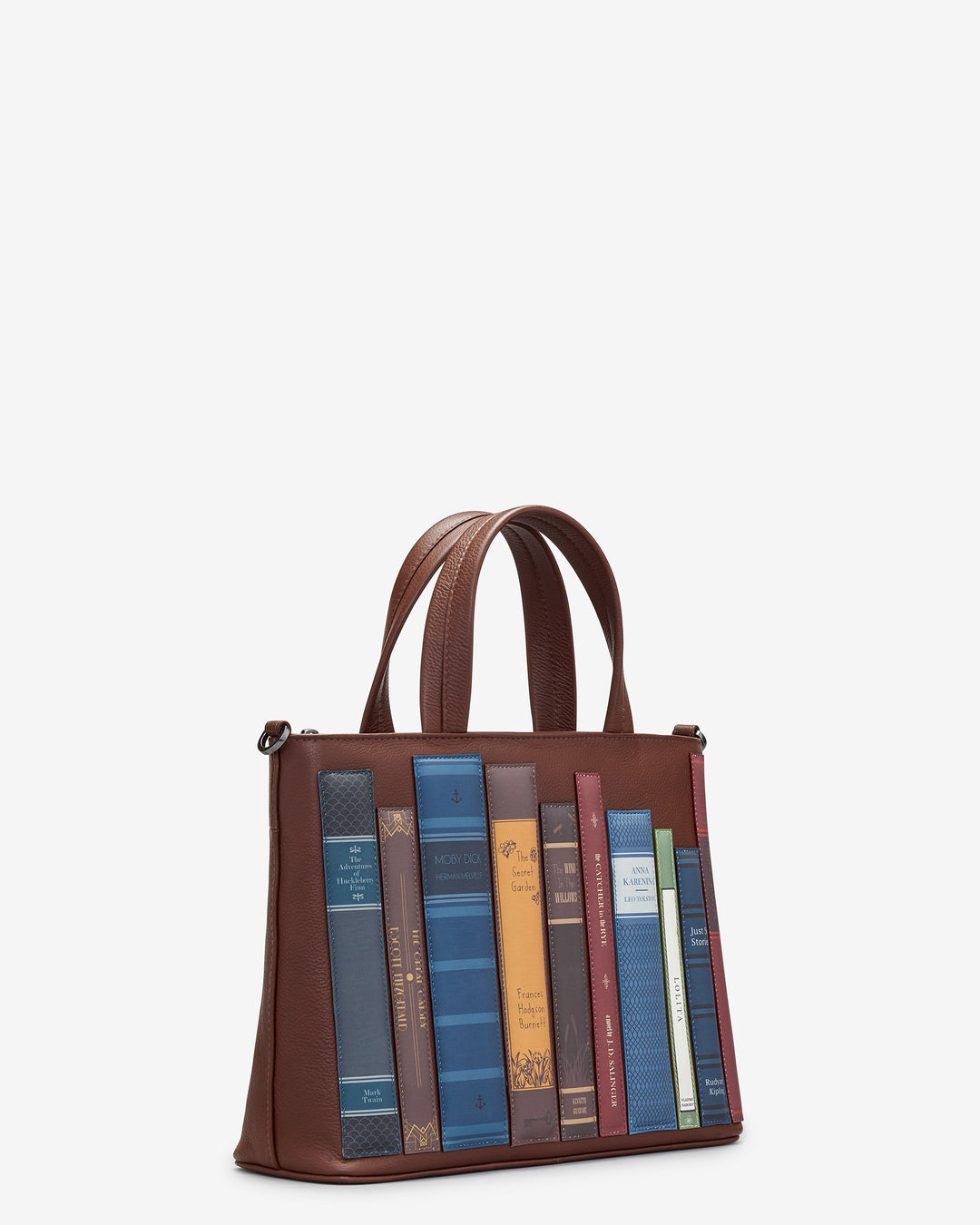 Brown leather grab bag hot sale