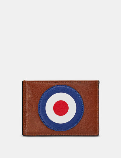 Mod Target Brown Leather Academy Card Holder - Yoshi