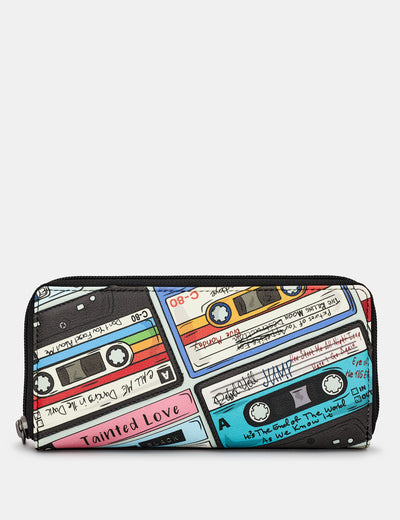 Back to the 80s Leather Zip Round Purse - Yoshi