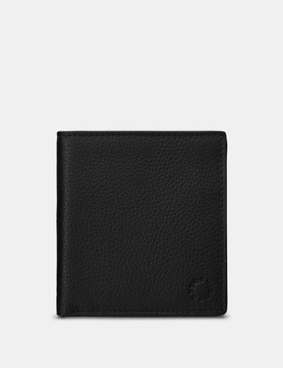 Slim Black Leather Wallet - Yoshi