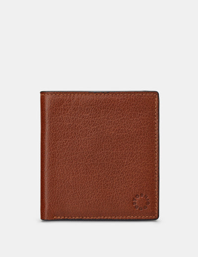 Slim Brown Leather Wallet - Yoshi