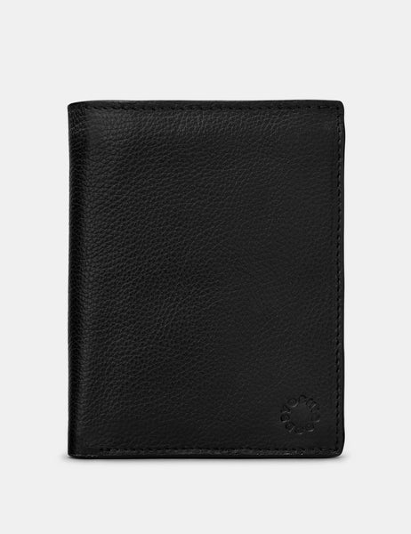Black Leather Extra Capacity Traditional Wallet For Men By Yoshi
