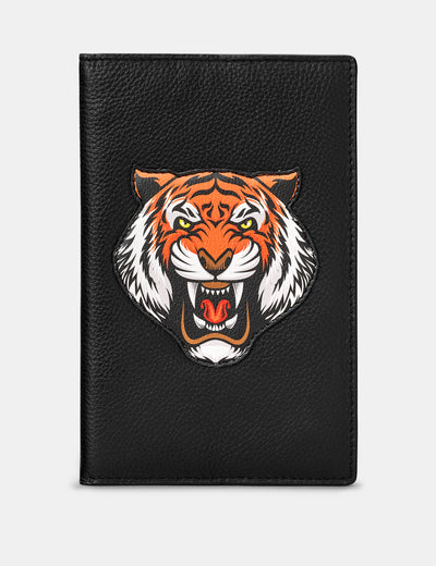 Tiger Black Leather Golf Scorecard Holder - Yoshi