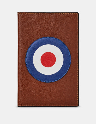 Mod Target Brown Leather Golf Scorecard Holder - Yoshi