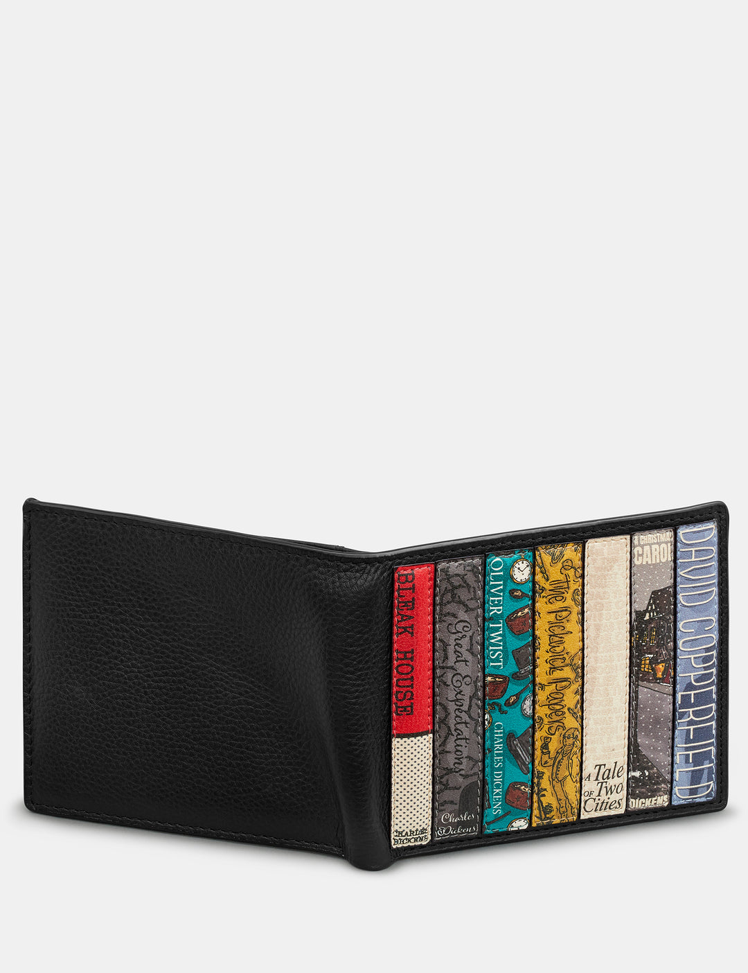 Dickens Bookworm Mens Black Leather Wallet With RFID Protection |Yoshi