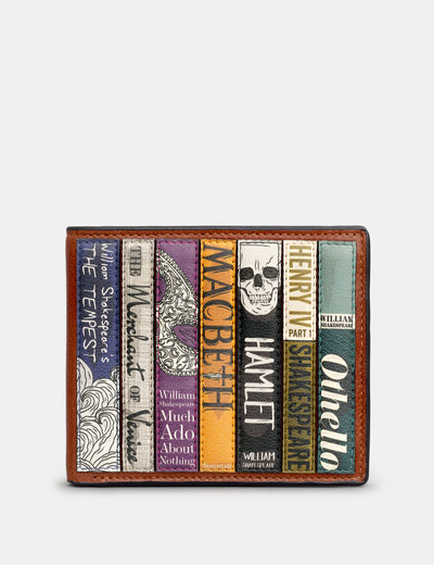 Shakespeare Bookworm Brown Leather Wallet - Yoshi