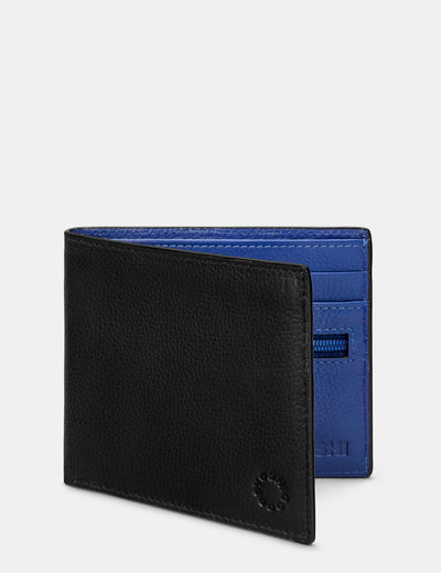 Black And Blue Leather Wallet - Yoshi