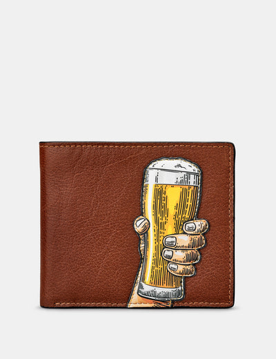 Cheers Brown Leather Wallet - Yoshi