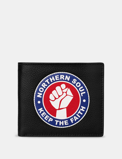 Northern Soul Black Leather Wallet - Yoshi