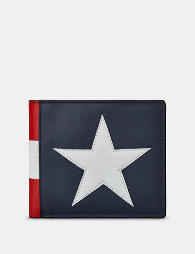 Stars And Stripes Leather Wallet - Yoshi