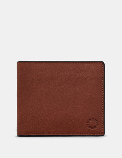 Extra Capacity Brown Leather Wallet With Coin Pocket - Yoshi