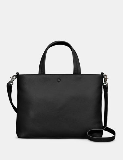 Hampton Black Leather Multiway Grab Bag - Yoshi