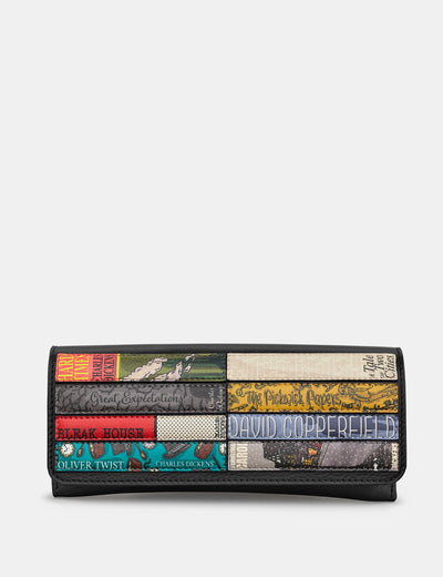 Dickens Bookworm Black Leather Glasses Case - Yoshi