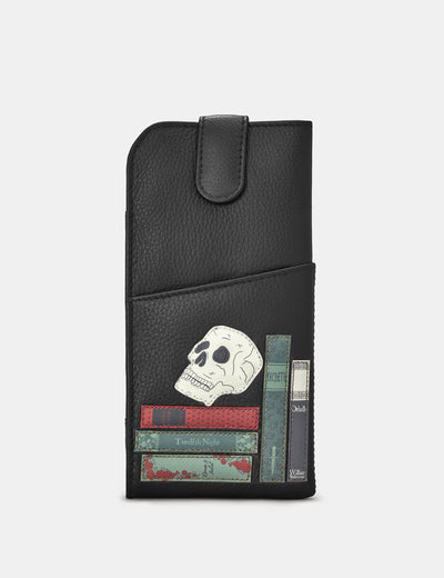 Shakespeare Bookworm Black Leather Chilton Glasses Case - Yoshi