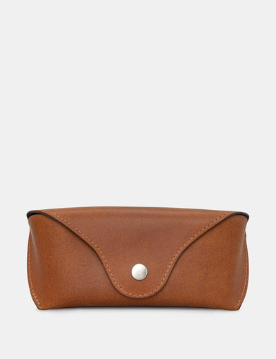 Brown Leather Glasses Case - Yoshi
