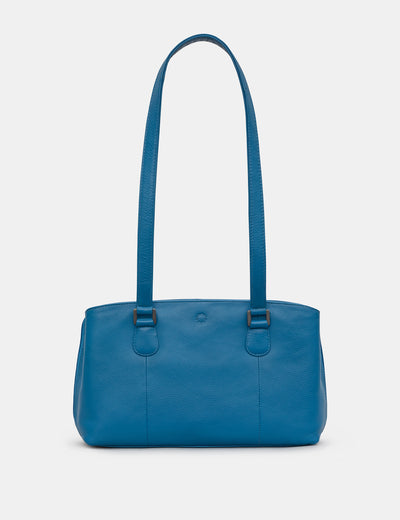 Ealing Petrol Blue Leather Shoulder Bag - Yoshi