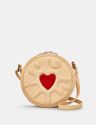 Jammie Dodger Biscuit Leather Cross Body Bag - Yoshi