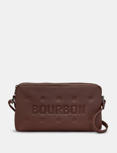 Bourbon Biscuit Leather Cross Body Bag - Yoshi