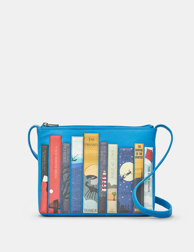 Bookworm Cobalt Blue Leather Cross Body Bag - Yoshi