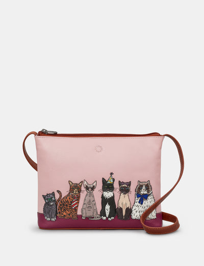Party Cats Leather Cross Body Bag - Yoshi
