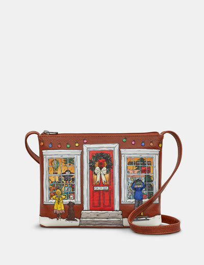 The Toy Shop Brown Leather Cross Body Bag - Yoshi