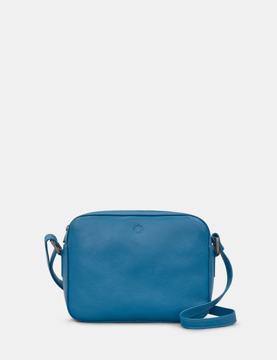 Belmont Petrol Blue Leather Camera Bag - Yoshi